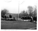 Dais and flagpole, c. 1968